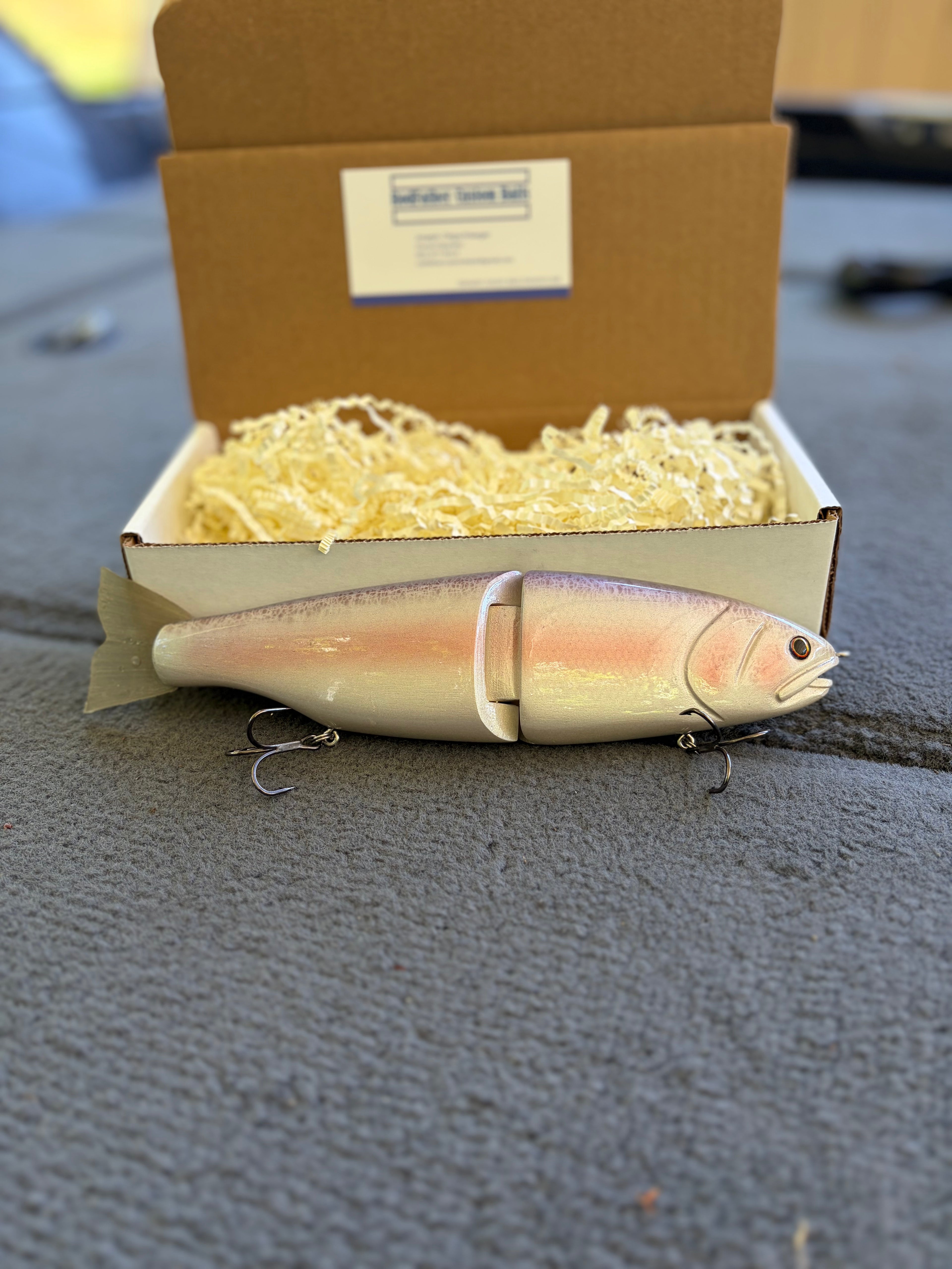 "H"airlip Trout 2 piece Glide Bait - Shasta Trout - Slow Sink