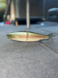 "H"airlip Trout 10.25 inch 2 piece glide bait, slow sink, Green Trout