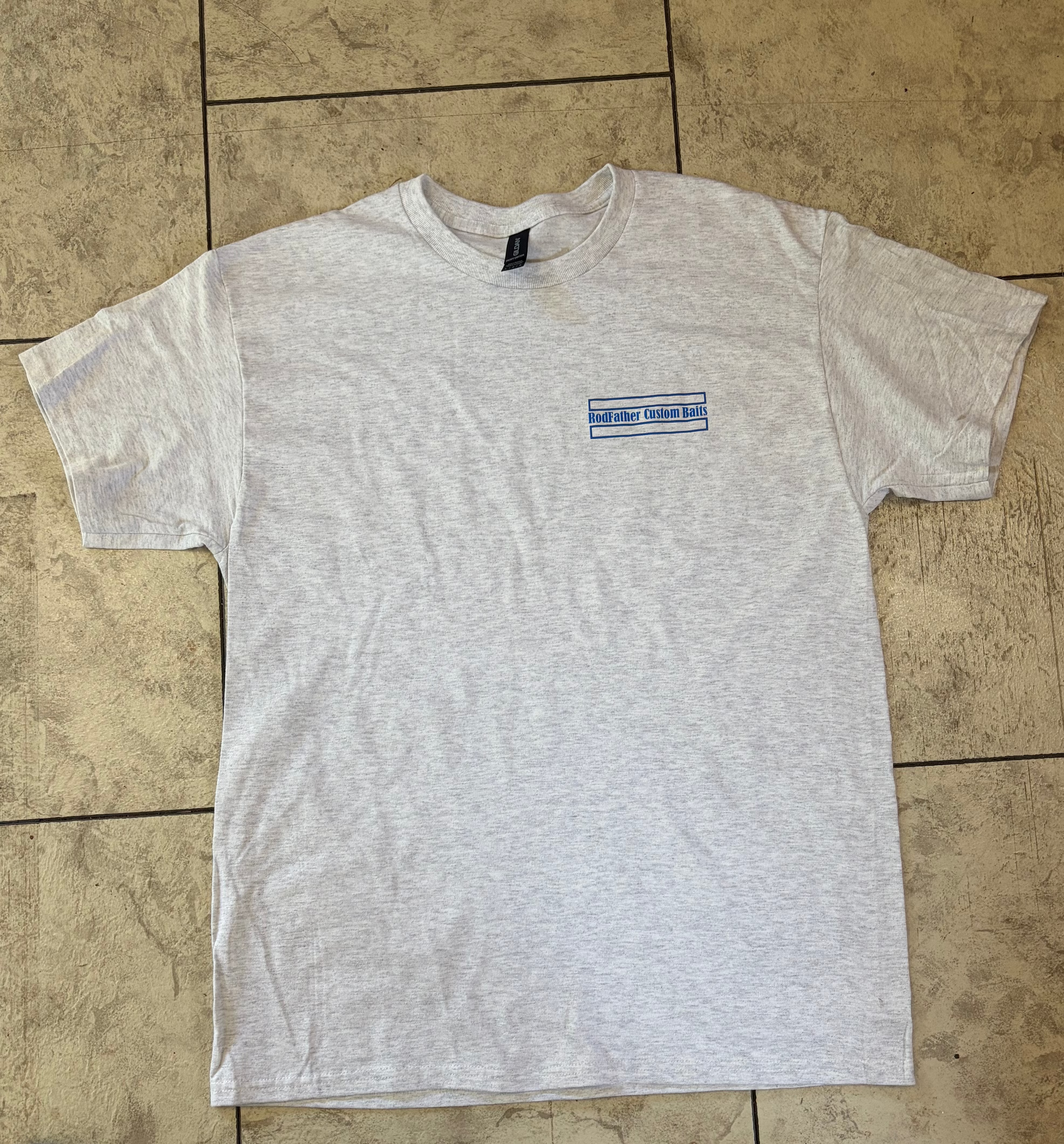 Ash Gray Cotton T-Shirt w/logo