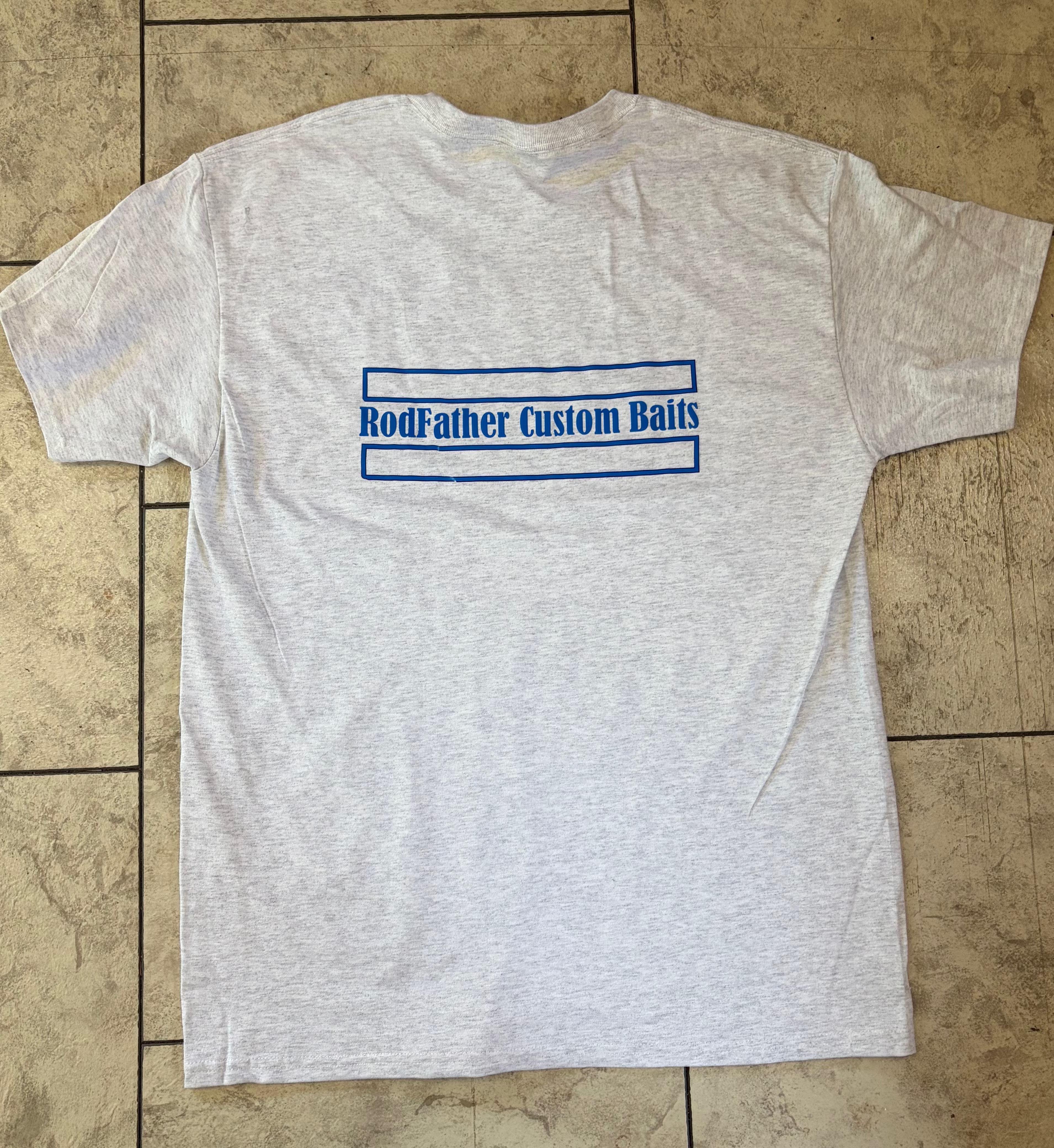 Ash Gray Cotton T-Shirt w/logo